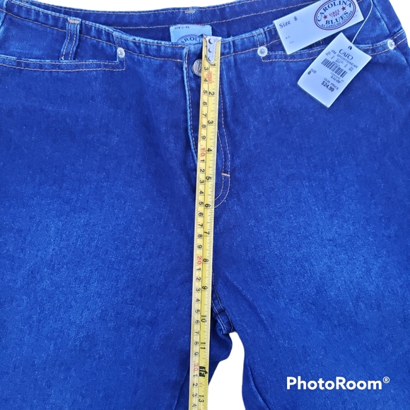 NWT Carolina Blue Womens Dark Wash Denim Flared High Rise Size 8 - Picture 5 of 8